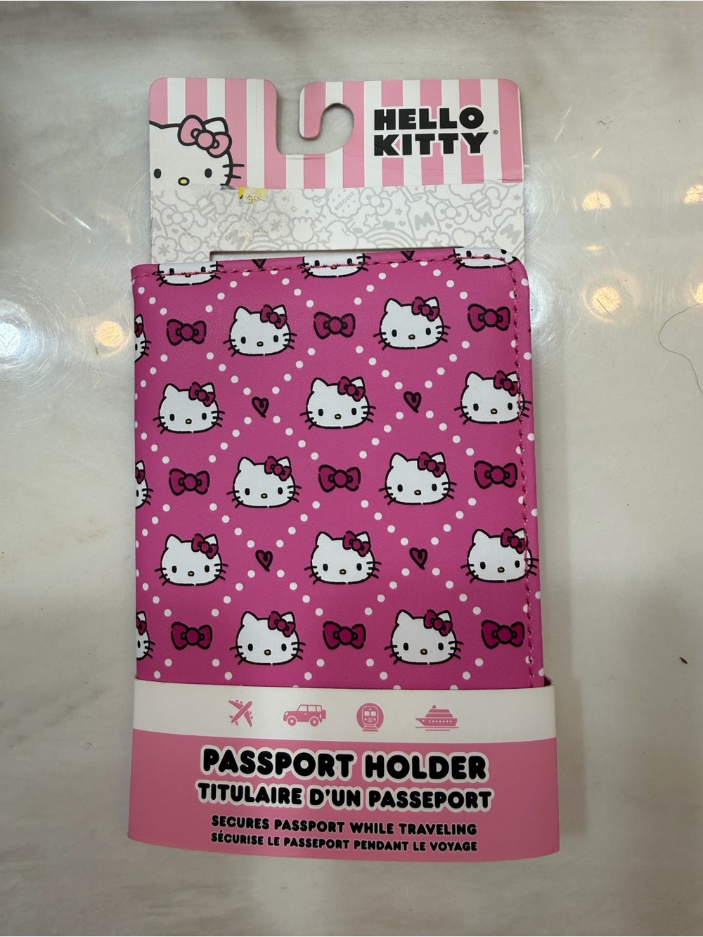 Hello Kitty Pink Polka Dot Kids Passport Holder
